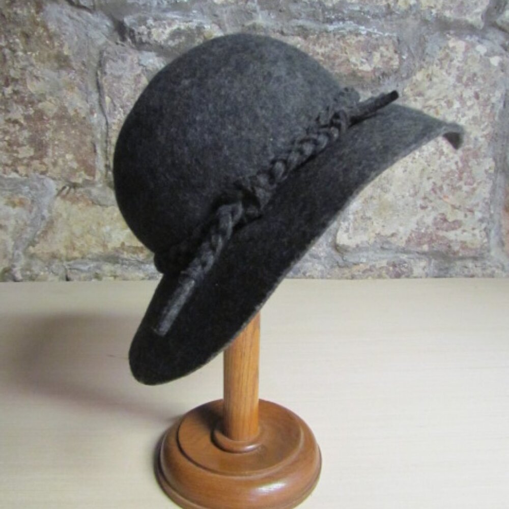 Gray 100% Wool San Diego Hat Co Women Wide Brim Fedora OS Winter